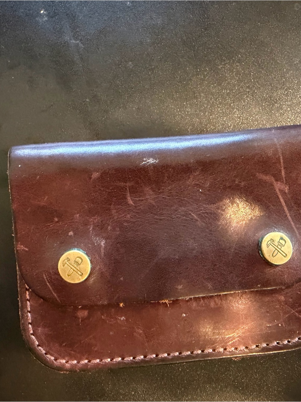 Billy Kirk Trucker Wallet Men’s Leather Wallet Pouch in Dark Brown